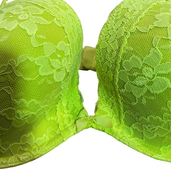 LA SENZA Perfectly By Me, Neon Green/Yellow Underwire Removable Padded Bra 36C - Picture 2 of 11